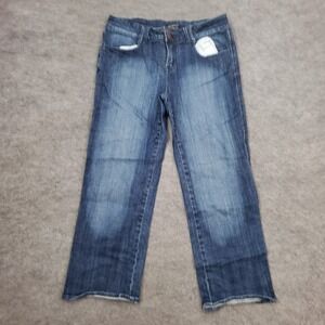 George Jeans Womens 8 Blue Straight Low Rise Dark Wash Pants Denim Short 30x23